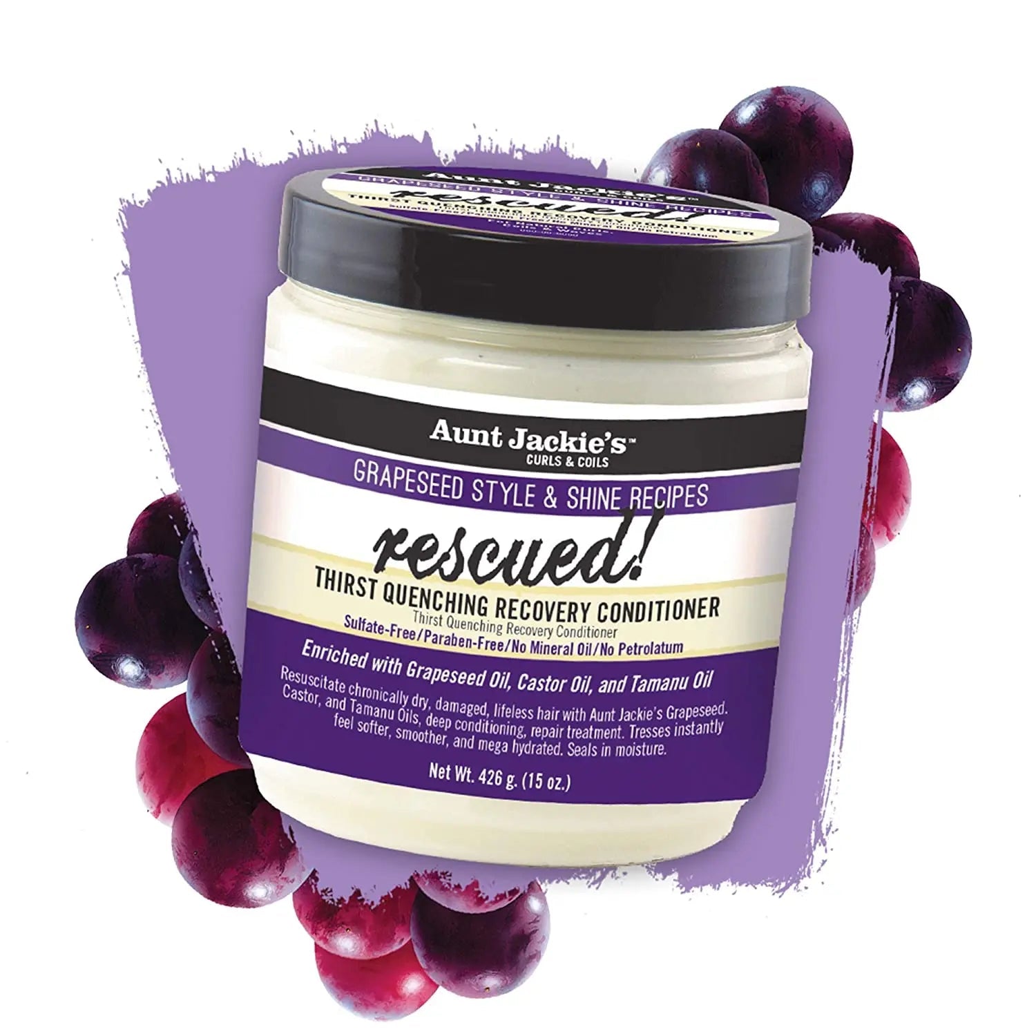 Masque Reconstructeur au Raisin & Avocat Rescued Recovery Conditioner 426g - AUNT JACKIE'S