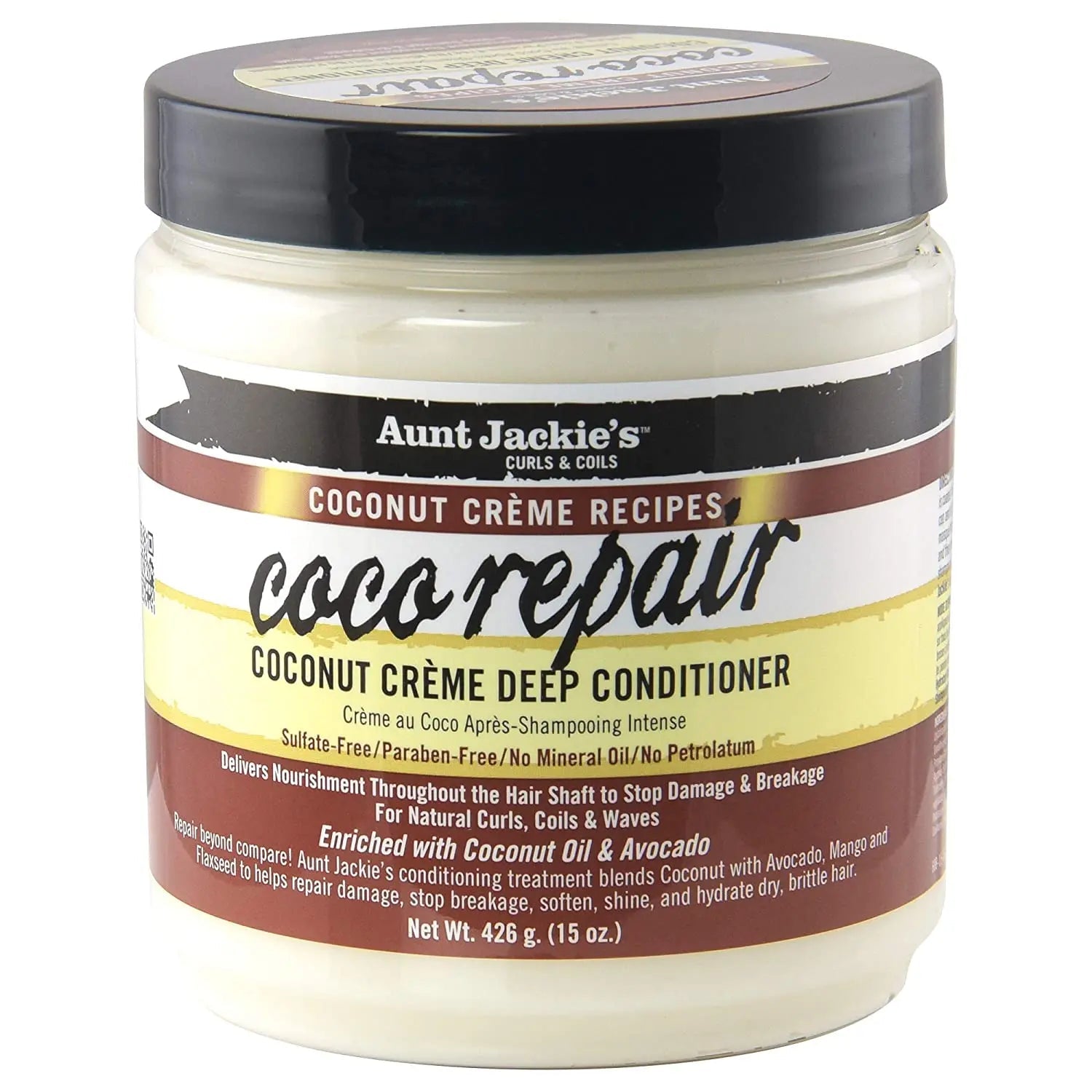 Masque Réparateur a l’Huile de Coco 426g - AUNT JACKIE'S