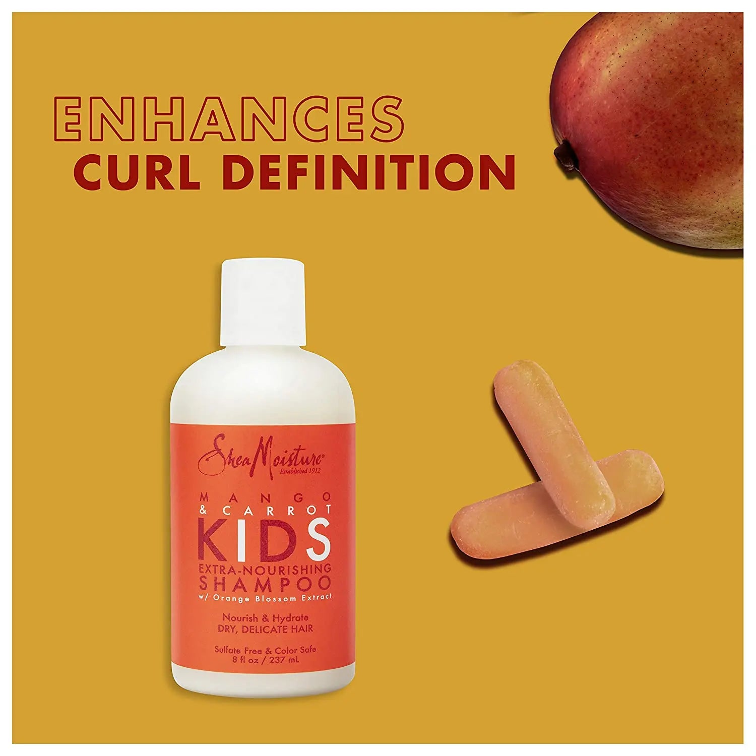 Shampoing Nourrissant à la Mangue & Carotte 236ml - SHEA MOISTURE KIDS