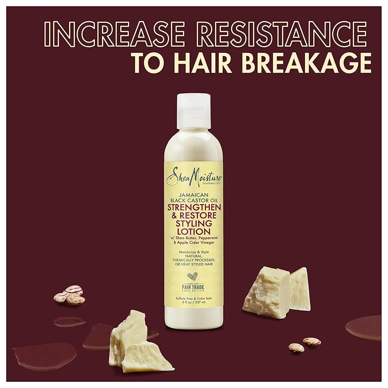 Lait Capillaire STYLING LOTION JAMAICAN BLACK CASTOR OIL 236ml - SHEA MOISTURE