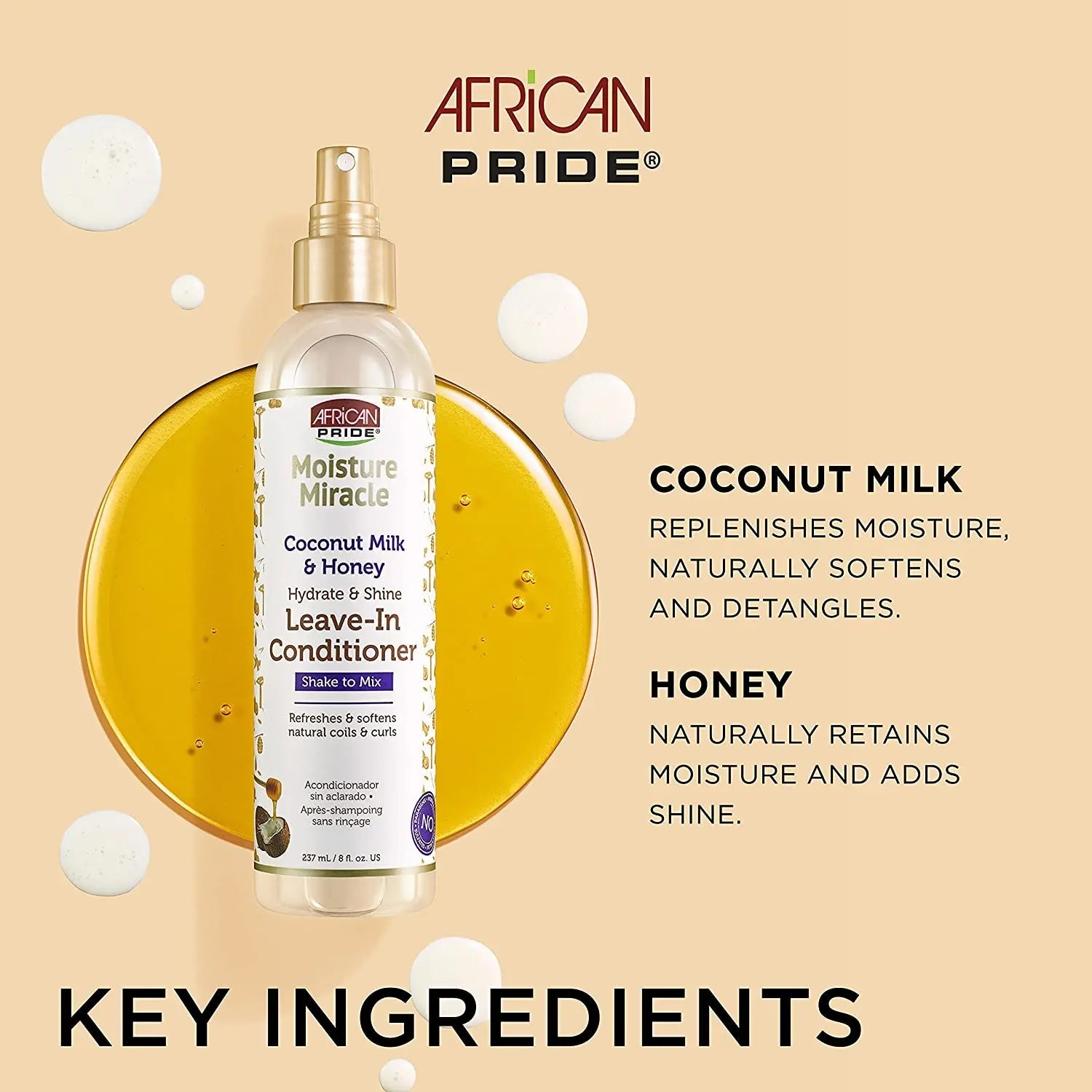 Leave-In Conditioner 237ml MOISTURE MIRACLE - AFRICAN PRIDE