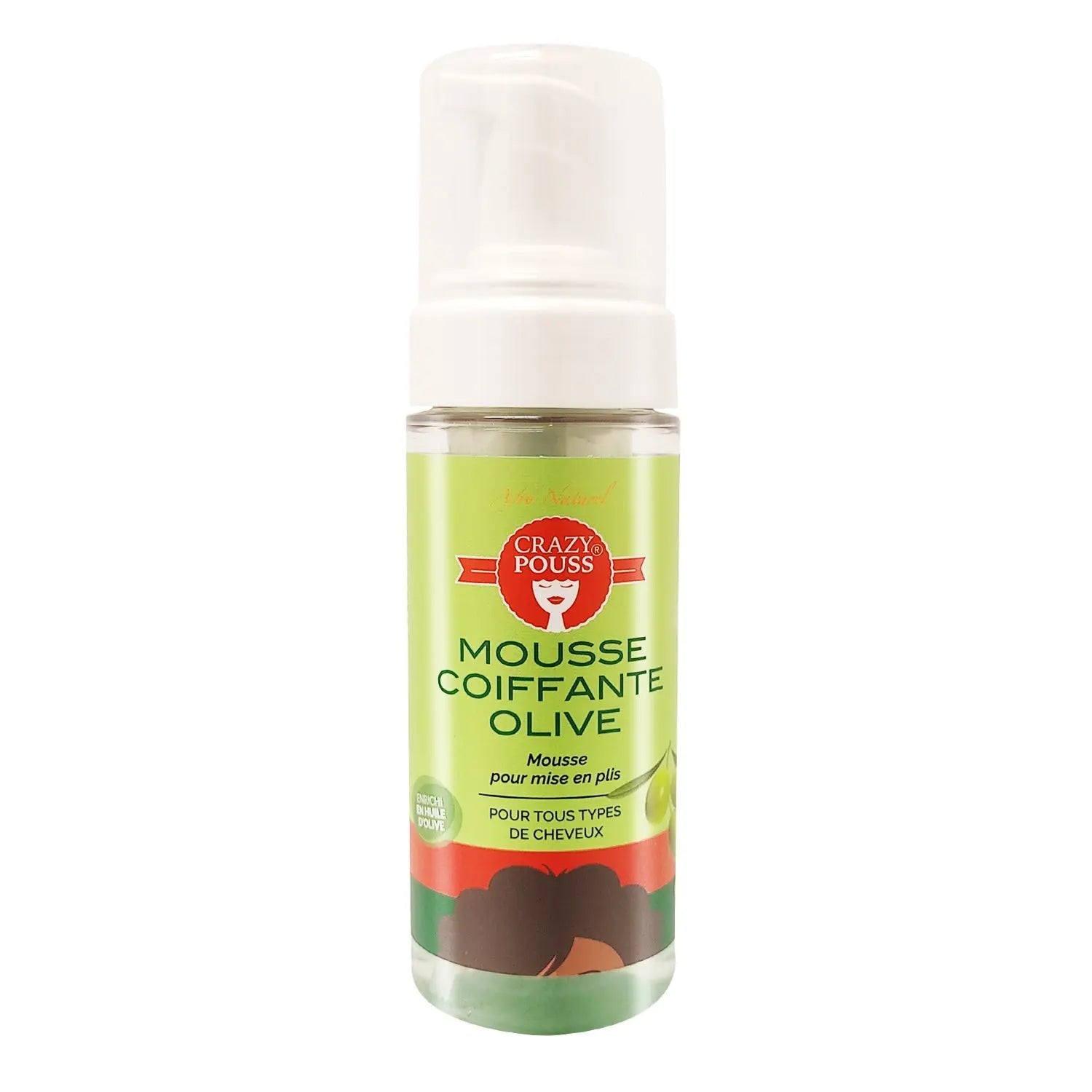 CRAZY POUSS – Mousse coiffante olive