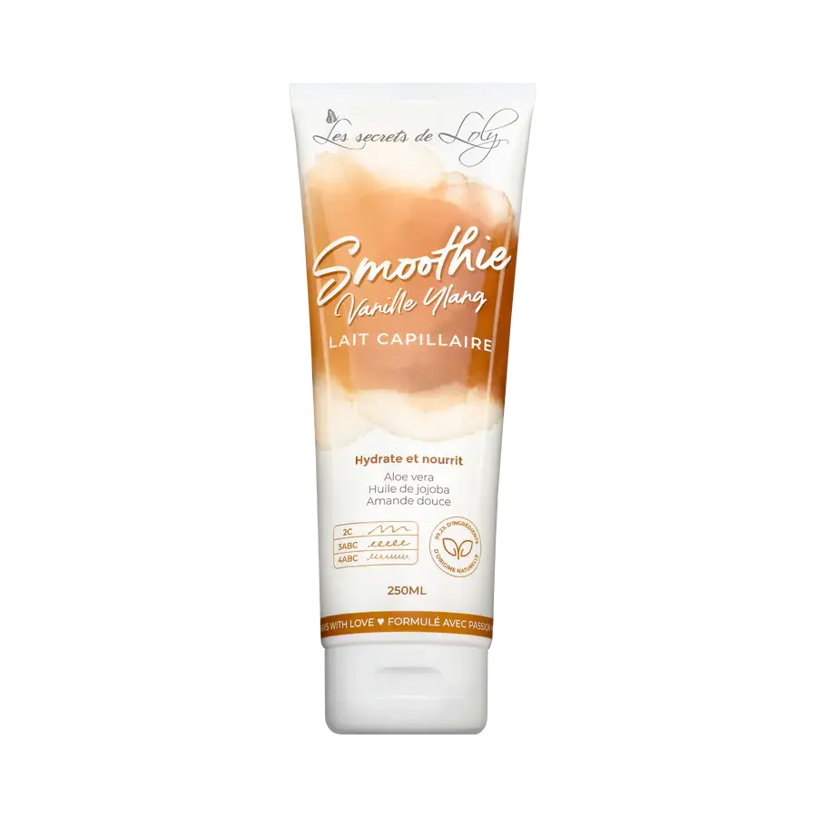 Lait Capillaire Hydratant Smoothie Vanille Ylang 250ml - LES SECRETS DE LOLY